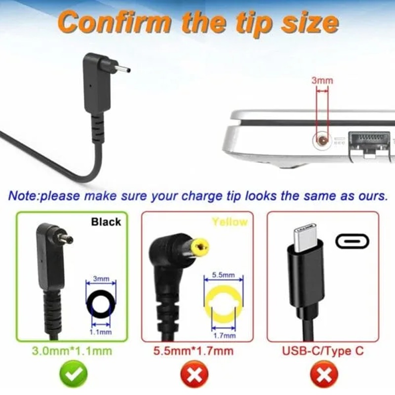 Acer 19V 2.37A (45W) Adaptor | 3.0*1.1mm | Replacement Acer Charger - Image 3